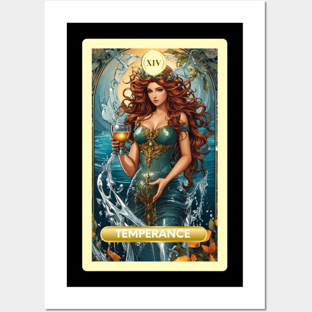 The Temperance Card From the Light Mermaid Tarot Deck. Wall Art by MGRCLimon